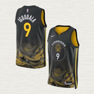 Maglia Andre Iguodala NO 9 Golden State Warriors Citta 2022-23 Nero