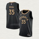 Maglia Christian Koloko NO 35 Toronto Raptors Citta 2022-23 Nero
