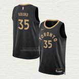 Maglia Christian Koloko NO 35 Toronto Raptors Citta 2022-23 Nero