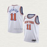 Maglia Jalen Brunson NO 11 Bambino New York Knicks Association 2022-23 Bianco