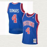 Maglia Joe Dumars NO 4 Detroit Pistons Mitchell & Ness 1988-89 Blu