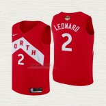 Maglia Kawhi Leonard NO 2 Bambino Toronto Raptors Earned 2018-19 Rosso