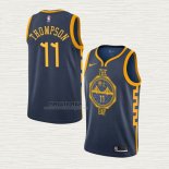 Maglia Klay Thompson NO 11 Golden State Warriors Citta 2018-19 Blu