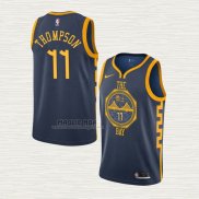 Maglia Klay Thompson NO 11 Golden State Warriors Citta 2018-19 Blu