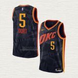 Maglia Luguentz Dort NO 5 Oklahoma City Thunder Citta 2023-24 Nero
