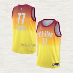 Maglia Luka Doncic NO 77 Dallas Mavericks All Star 2023 Arancione