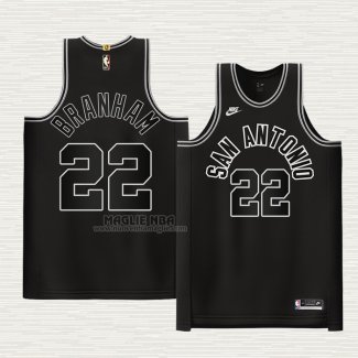 Maglia Malaki Branham NO 22 San Antonio Spurs Classic Autentico 2022-23 Nero
