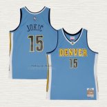 Maglia Nikola Jokic NO 15 Denver Nuggets Mitchell & Ness 2016-17 Blu