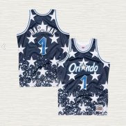 Maglia Penny Hardaway NO 1 Orlando Magic Mitchell & Ness Independence Day Blu