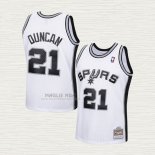Maglia Tim Duncan NO 21 Bambino San Antonio Spurs Mitchell & Ness 1998-99 Bianco