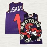 Maglia Tracy Mcgrady NO 1 Toronto Raptors Mitchell & Ness Big Face Viola