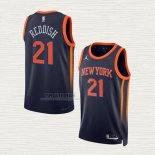 Maglia Cam Reddish NO 21 New York Knicks Statement 2022-23 Nero