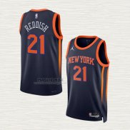 Maglia Cam Reddish NO 21 New York Knicks Statement 2022-23 Nero