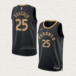 Maglia Chris Boucher NO 25 Toronto Raptors Citta 2022-23 Nero
