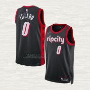 Maglia Damian Lillard NO 0 Portland Trail Blazers Citta 2021-22 Nero