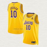 Maglia DeAndre Jordan NO 10 Los Angeles Lakers 75th Anniversary 2021-22 Giallo