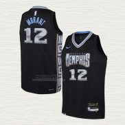 Maglia Ja Morant NO 12 Bambino Memphis Grizzlies Citta 2022-23 Nero