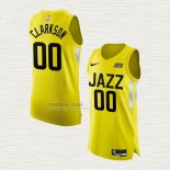 Maglia Jordan Clarkson NO 00 Utah Jazz Icon Autentico 2022-23 Giallo