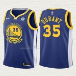 Maglia Kevin Durant NO 35 Bambino Golden State Warriors 2017-18 Blu