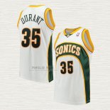 Maglia Kevin Durant NO 35 Bambino Seattle SuperSonics Mitchell & Ness 2006-07 Bianco