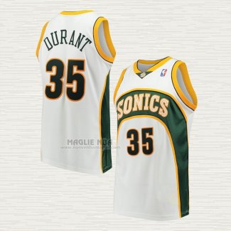 Maglia Kevin Durant NO 35 Bambino Seattle SuperSonics Mitchell & Ness 2006-07 Bianco