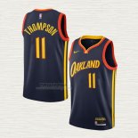 Maglia Klay Thompson NO 11 Golden State Warriors Citta 2020-21 Nero