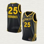 Maglia Lester Quinones NO 25 Golden State Warriors Citta 2023-24 Nero