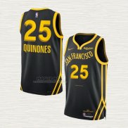 Maglia Lester Quinones NO 25 Golden State Warriors Citta 2023-24 Nero