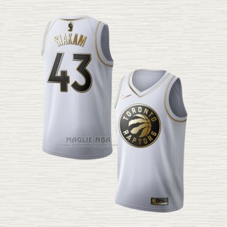 Maglia Pascal Siakam NO 43 Toronto Raptors Golden Edition Bianco
