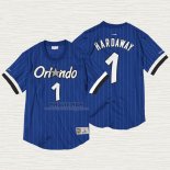 Maglia Penny Hardaway NO 1 Orlando Magic Manica Corta Blu