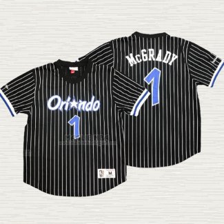 Maglia Tracy McGrady NO 1 Orlando Magic Manica Corta Nero