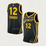 Maglia Usman Garuba NO 12 Golden State Warriors Citta 2023-24 Nero