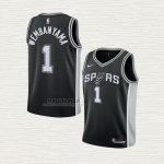 Maglia Victor Wembanyama NO 1 Bambino San Antonio Spurs Icon 2022-23 Nero