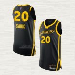 Maglia Dario Saric NO 20 Golden State Warriors Citta Autentico 2023-24 Nero