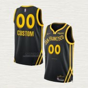 Maglia Golden State Warriors Personalizzate Citta 2023-24 Nero