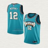 Maglia Ja Morant NO 12 Bambino Memphis Grizzlies Classic Throwback Verde