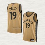 Maglia Jakob Poltl NO 19 Toronto Raptors Citta 2023-24 Or