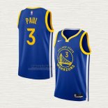 Maglia Jordan Poole NO 3 Golden State Warriors Icon 2022-23 Blu