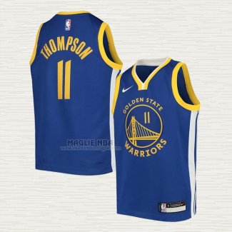 Maglia Klay Thompson NO 11 Bambino Golden State Warriors Icon Blu
