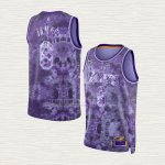 Maglia LeBron James NO 6 Los Angeles Lakers Select Series 2023 Viola
