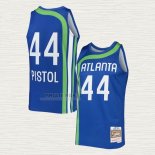 Maglia Pete Maravich NO 44 Atlanta Hawks Mitchell & Ness 1971-72 Blu