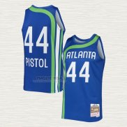 Maglia Pete Maravich NO 44 Atlanta Hawks Mitchell & Ness 1971-72 Blu