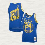 Maglia Rick Barry NO 24 Golden State Warriors Mitchell & Ness 1966-67 Blu