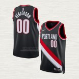 Maglia Scoot Henderson NO 00 Portland Trail Blazers Icon 2023 Nero