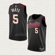 Maglia Skylar Mays NO 5 Portland Trail Blazers Citta 2023-24 Nero