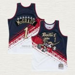 Maglia Tracy Mcgrady NO 1 Toronto Raptors Mitchell & Ness Nero Rosso
