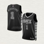 Maglia Victor Wembanyama NO 1 Bambino San Antonio Spurs Statement 2022-23 Nero