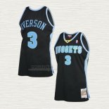 Maglia Allen Iverson NO 3 Denver Nuggets Mitchell & Ness 2006-07 Nero