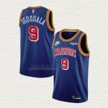 Maglia Andre Iguodala NO 9 Golden State Warriors 75th Anniversary Blu