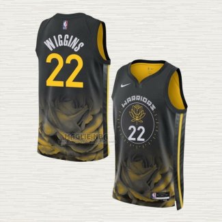 Maglia Andrew Wiggins NO 22 Golden State Warriors Citta 2022-23 Nero